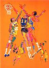 Leroy Neiman Canvas Paintings - Basketball